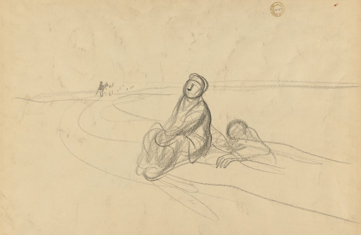 To figurer på en vei (verso) av Jean Louis Forain
