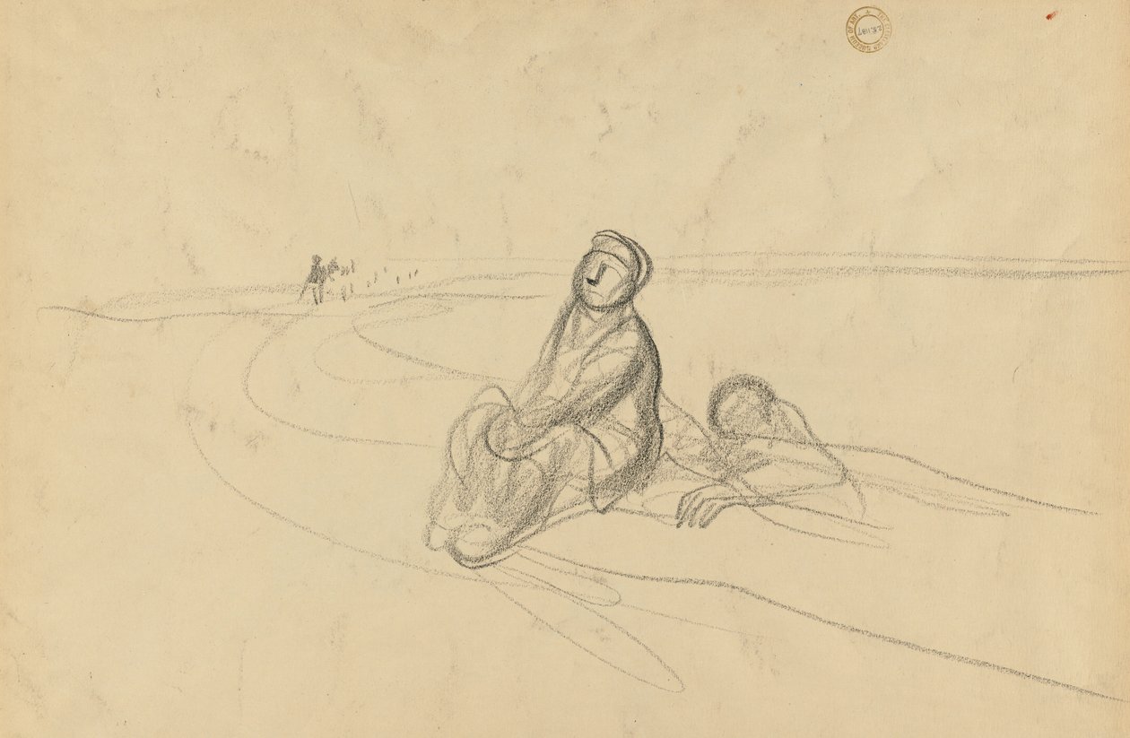 To figurer på en vei, ca. 1919. av Jean Louis Forain