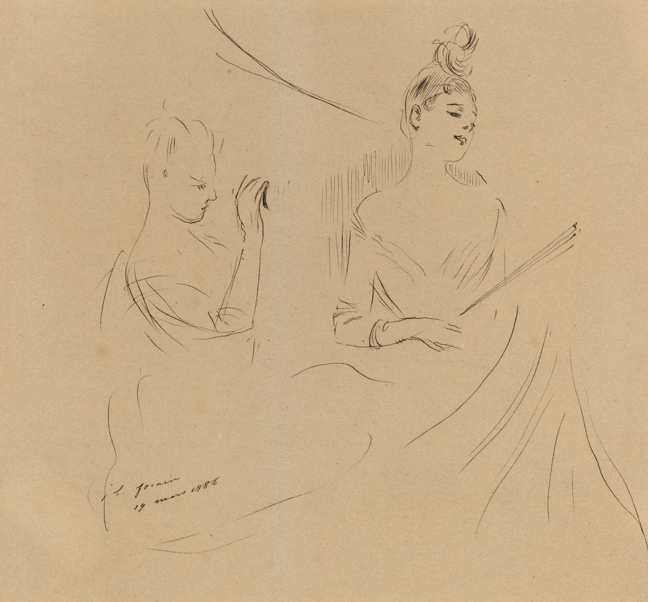 To damer i en Loge av Jean Louis Forain