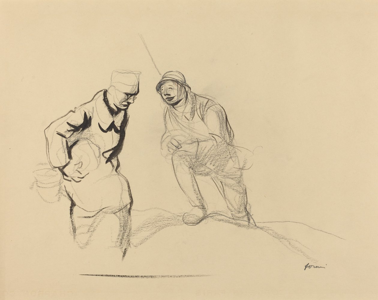 To soldater av Jean Louis Forain