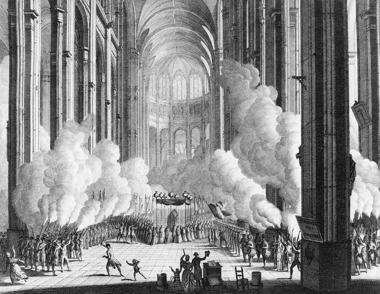 Fransk revolusjon: Obseques of Honore Gabriel (Honore-Gabriel) Riqueti, jarl av Mirabeau (1749-1791) 4. april av Jean Louis II (after) Prieur