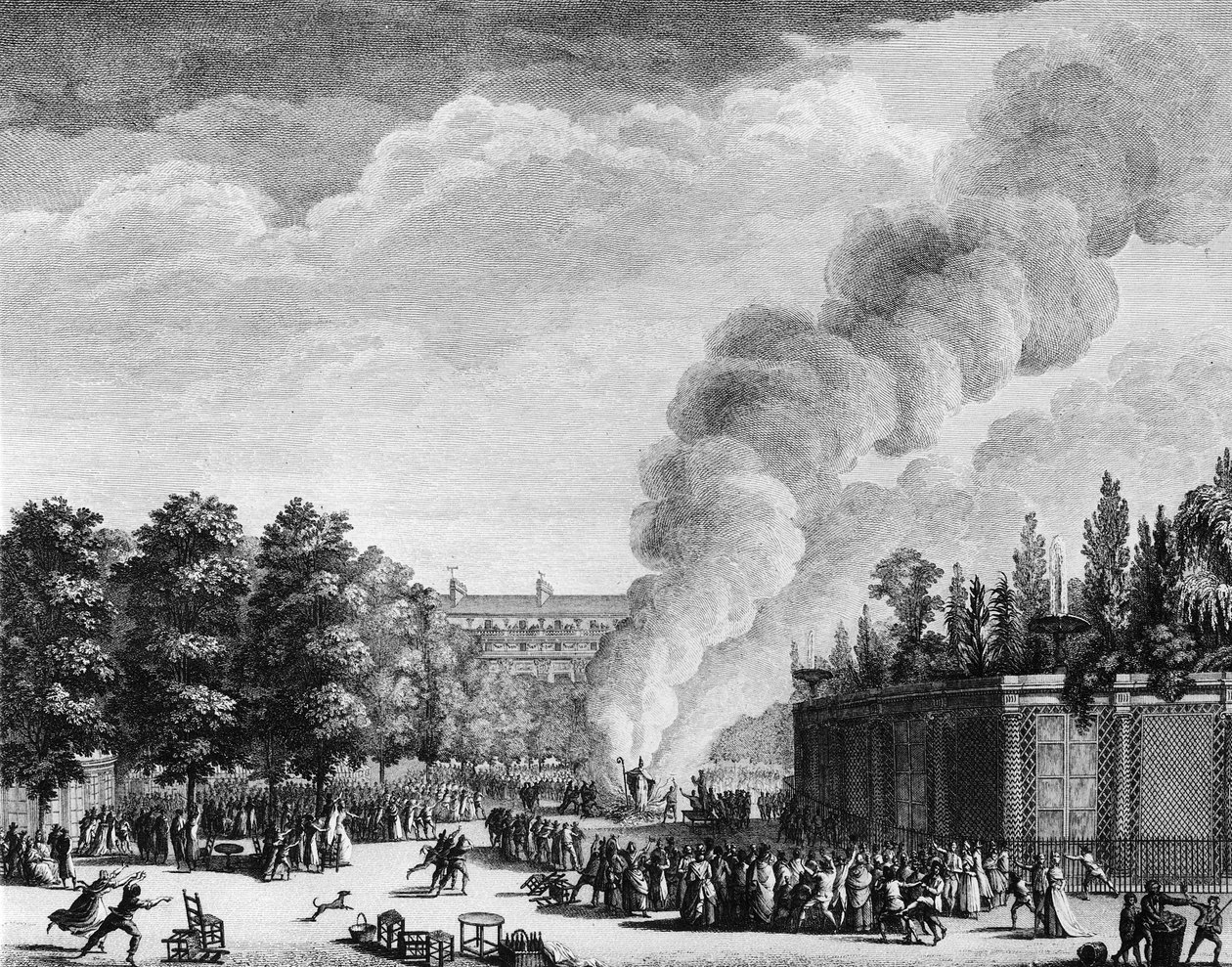 Fransk revolusjon, antiklerikalisme: Modellen til pave Pius VI (Giannangelo, grev Braschi valgt som Pius VI eller Pio VI av Jean Louis II (after) Prieur