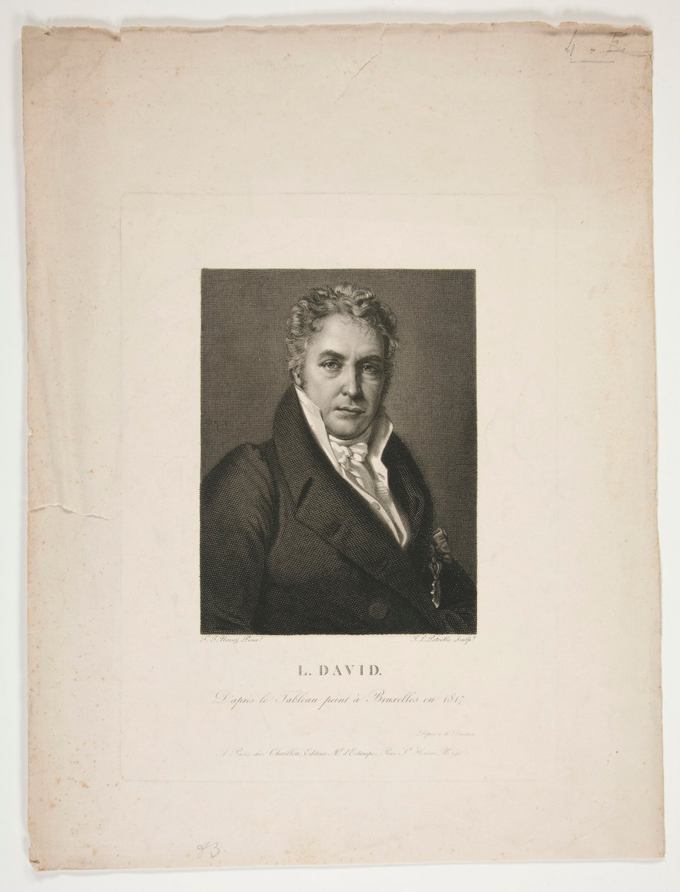 Portrett av Jacques Louis David av Jean Louis Potrelle