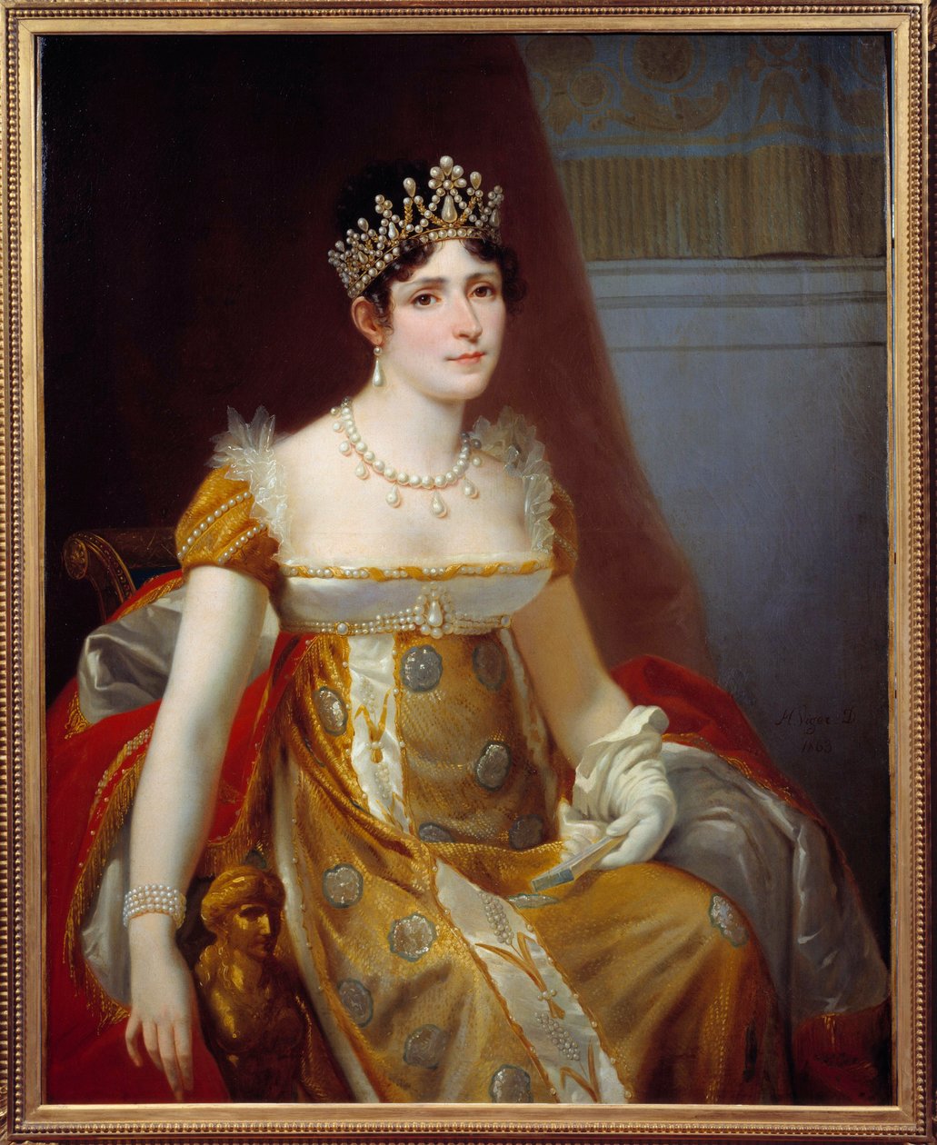 Portrett av impress Josephine de Beauharnais (1763-1814) Maleri av Victor Viger du Vigneau, dit Hector Viger (1819-1879) 1863 Søn. 1,15x0,89 m Malmaison, slottsmuseum - Portrett av keiserinne Josephine de Beauharnais (1763-1814). Maleri av Victor Vign av Jean Louis Victor Viger du Vigneau