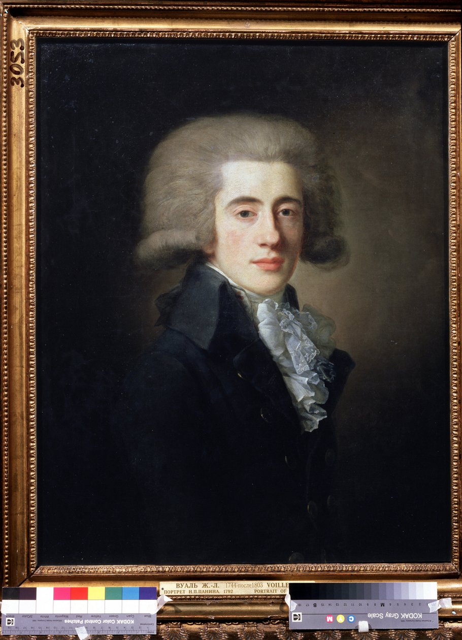 Portrett av den russiske visekansleren Nikita Panin (1770-1837) (Portrett av visekansleren Nikita Panin). Maleri av Jean Louis Voille (1744-etter 1803). Olje på lerret, 73,1 x 57 cm av Jean Louis Voille
