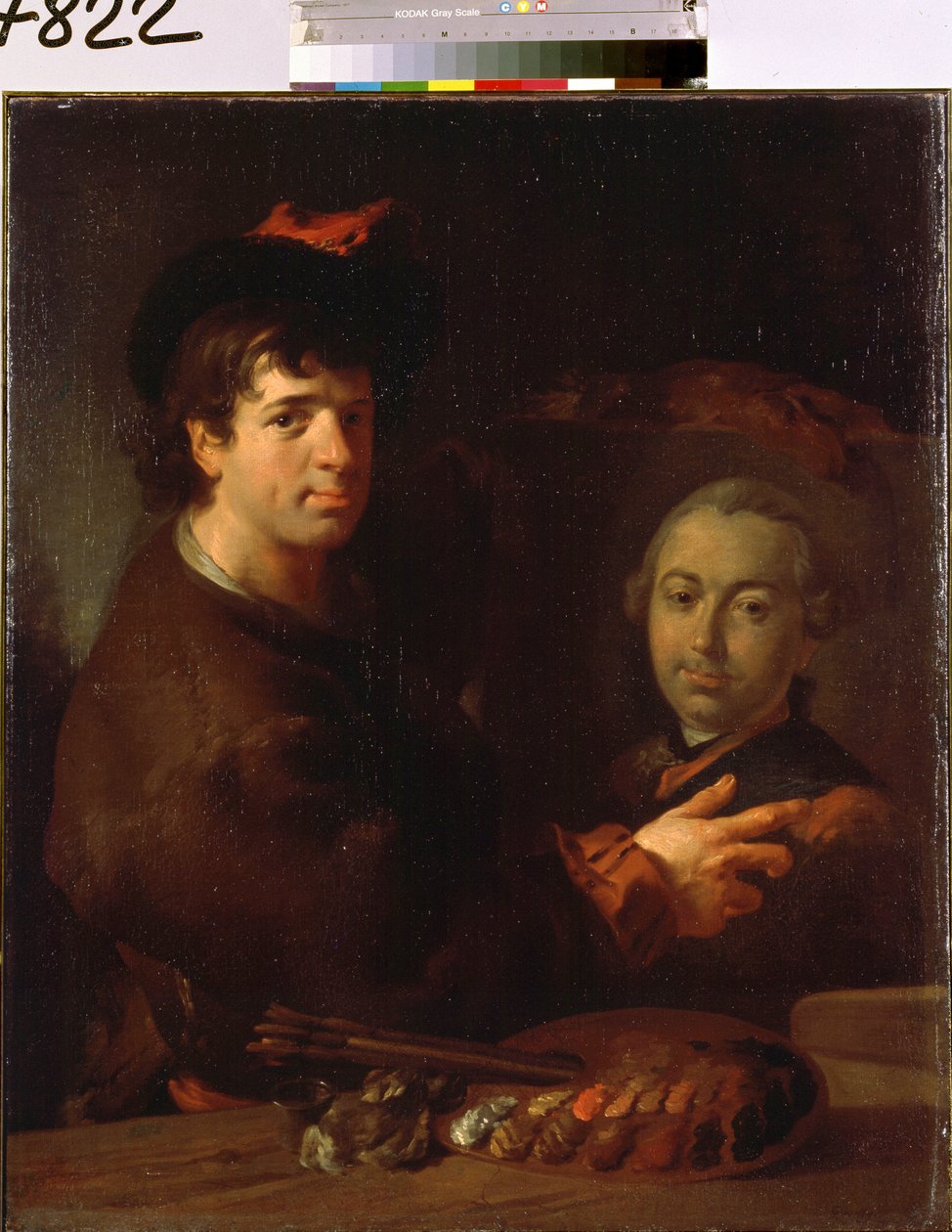 Selvportrett. Maleri av Jean Louis de Velly (1730-1809). Olje på lerret, 96 x 80 cm. Fransk kunst fra 1700-tallet. Eremitasjemuseet, St. Petersburg. av Jean Louis de Velly