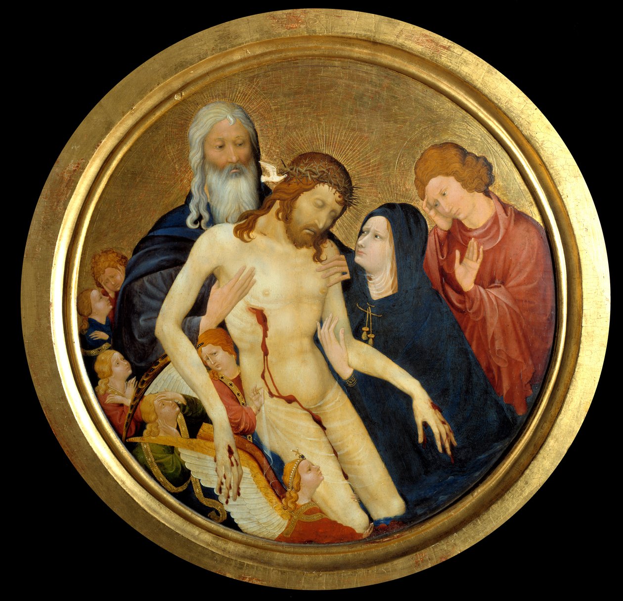 Pity of Our Lord, sa "" den store runde Pieta"" Maleri tilskrevet Jean Malouel (ca. 1370-1415) 1400 Sun. 0,64m. av Jean Malouel or Maelwael