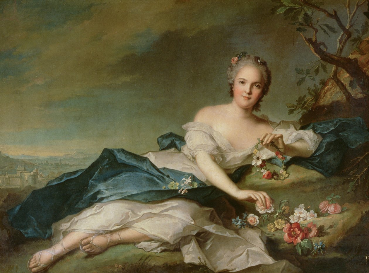 Henrietta Maria av Frankrike (1606-69) som Flora, 1742 av Jean Marc Nattier