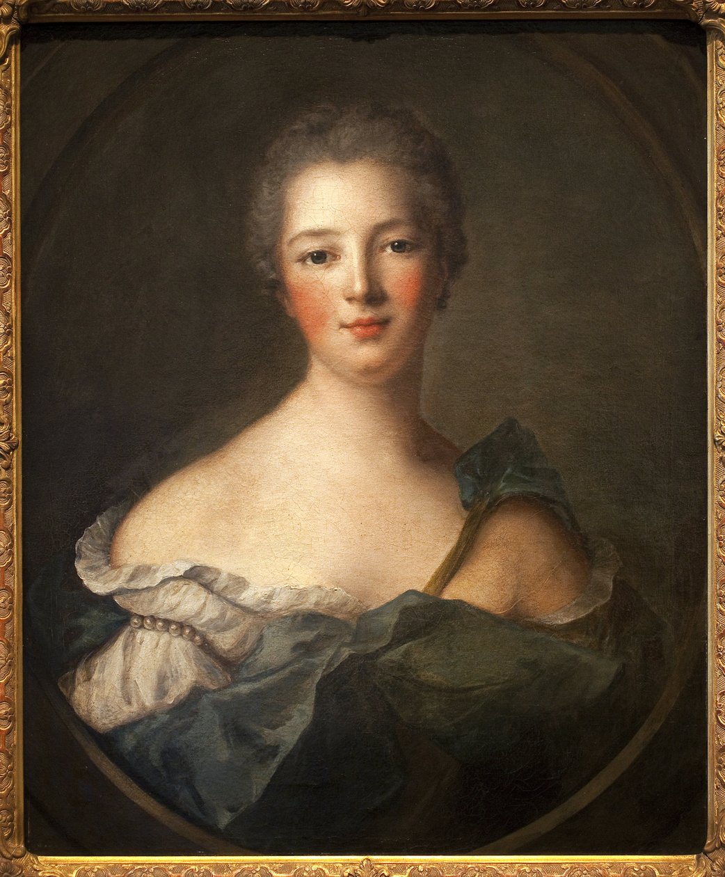 Jeanne Antoinette Poisson, markis av Pompadour (1721-1764) - Maleri fra verkstedet til Jean Marc (Jean-Marc) Nattier (1685-1766), olje på lerret av Jean Marc Nattier