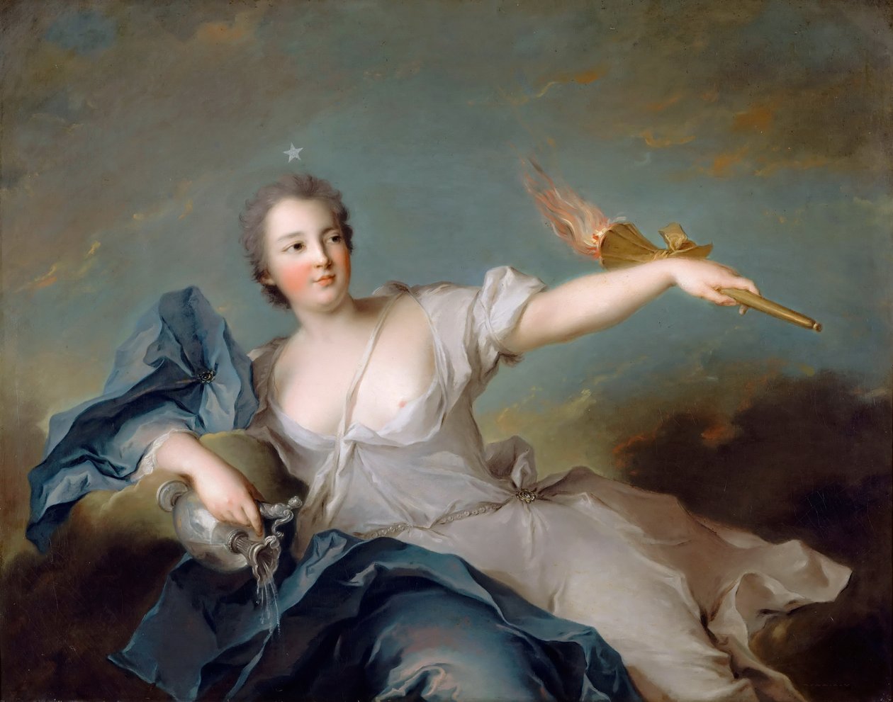 Marie-Anne de Nesle, Marquise de La Tournelle, hertuginne av Châteauroux 1717-1744 av Jean Marc Nattier