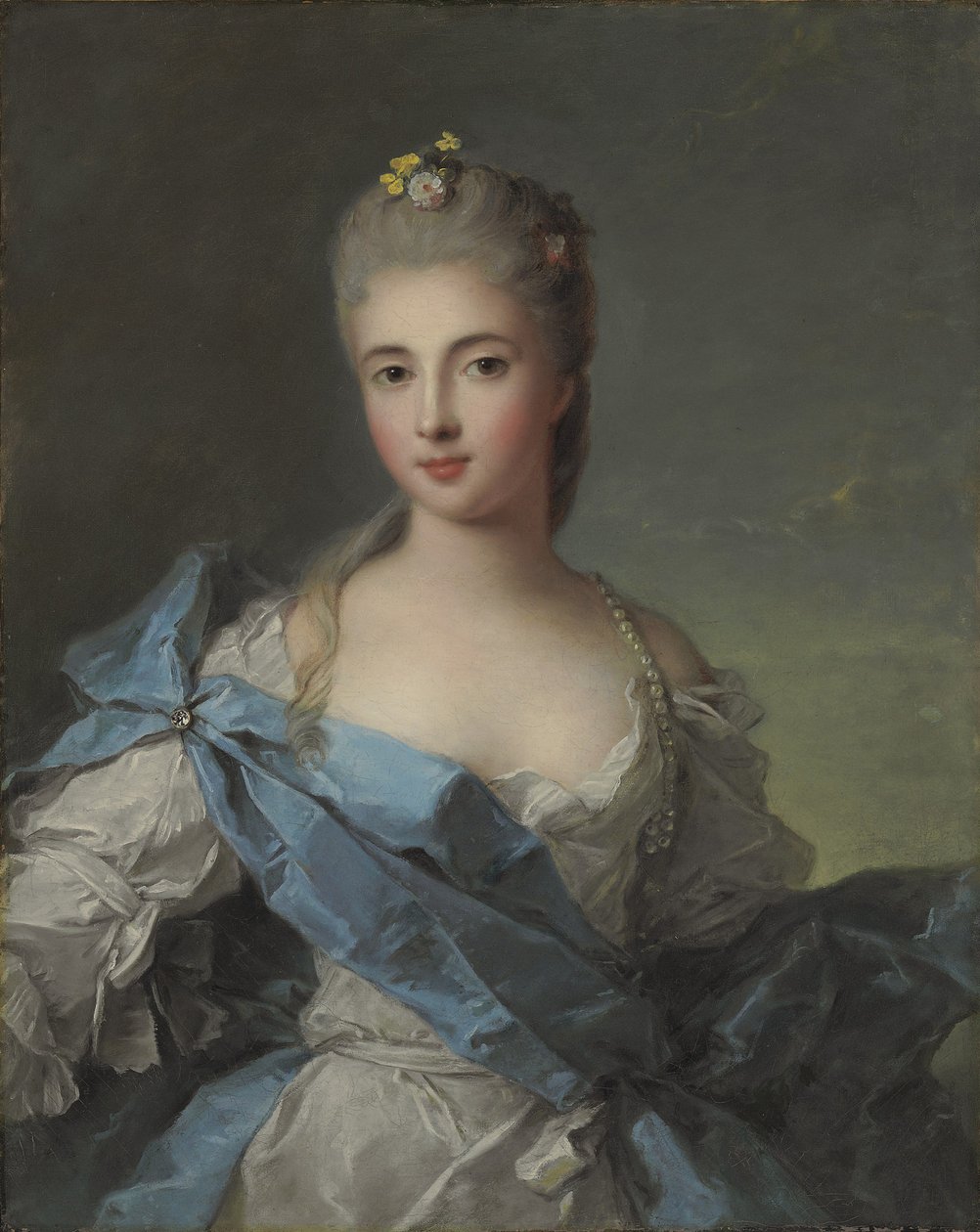 Portrett av hertuginne av La Rochefoucauld av Jean Marc Nattier