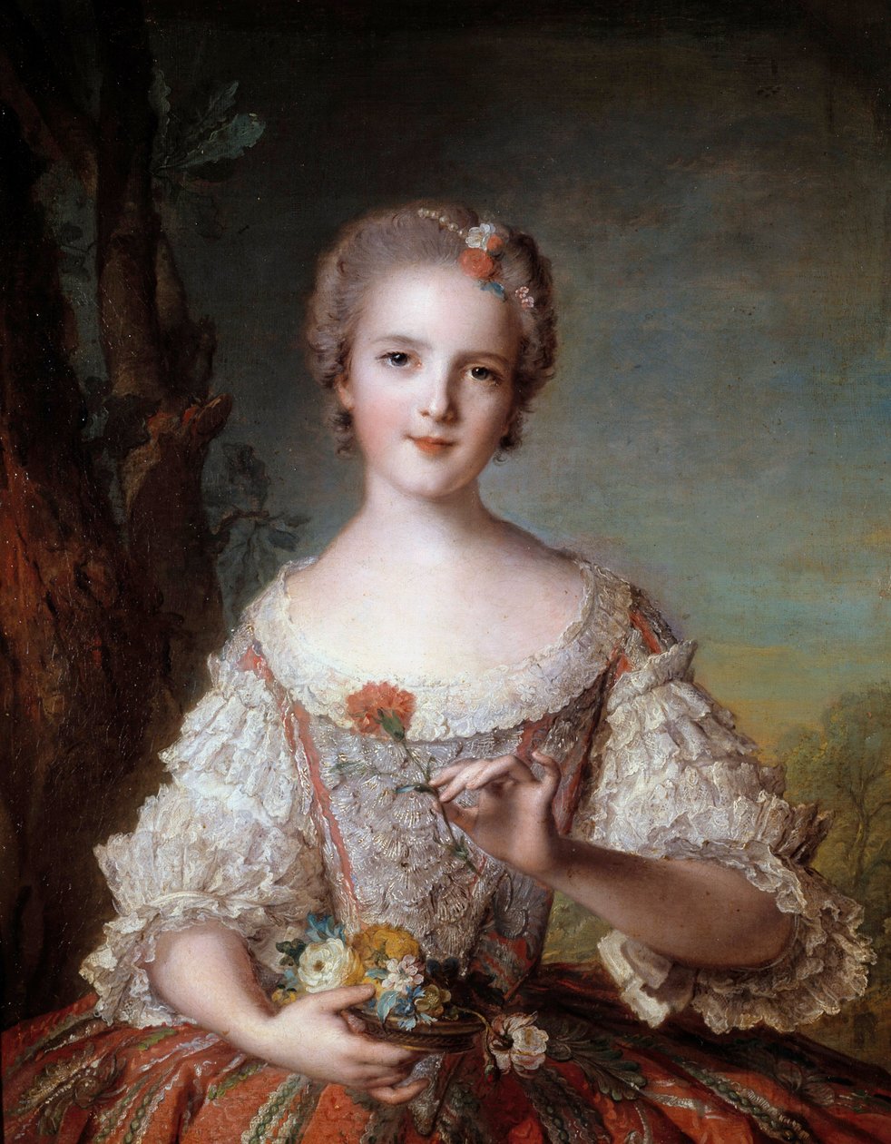 Portrett av Madame Louise av Frankrike (1737-1787) datter av kong Louis XV Maleri av Jean-Marc (Jean-Marc) Nattier (1685-1766) 1748 Søn 0,98x0,85 m av Jean Marc Nattier