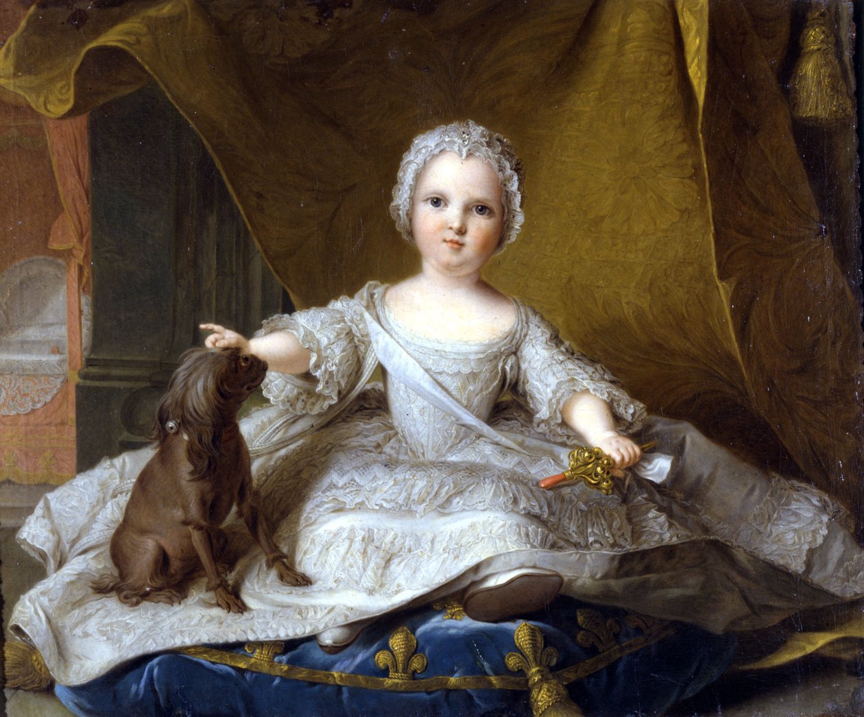 Portrett av Madame Maria Zeffirina - Maleri av Jean Marc (Jean-Marc) Nattier (1685 - 1766). 1751 - Uffizi-galleriet, Firenze av Jean Marc Nattier