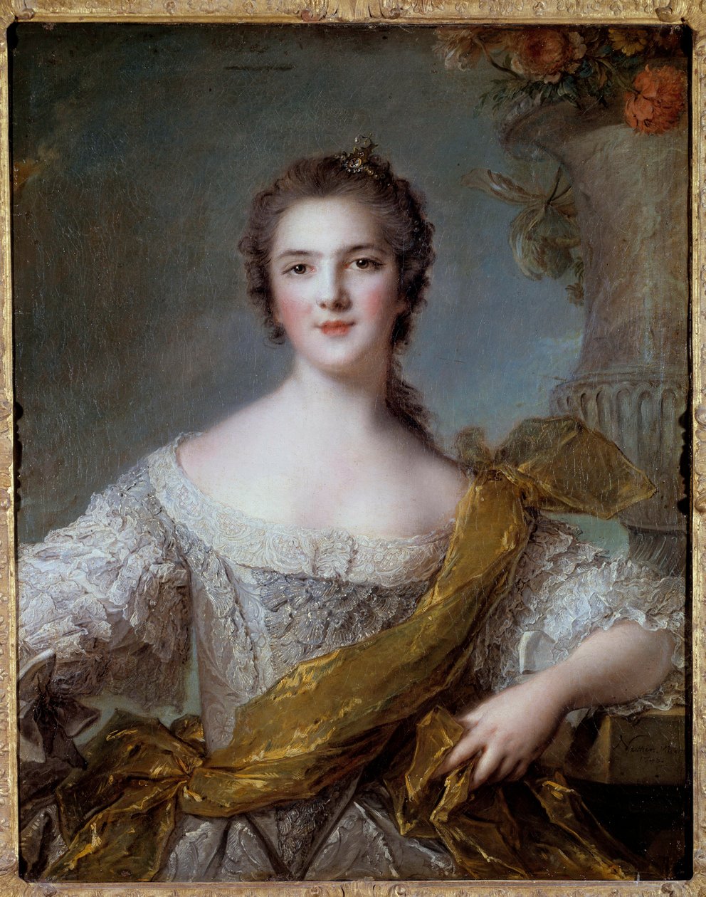 Portrett av Madame Victoire de France (1733-1799) datter av Louis XV Maleri av Jean Marc (Jean-Marc) Nattier (1685-1766) 1748 Søn 0,81x0,64 m av Jean Marc Nattier