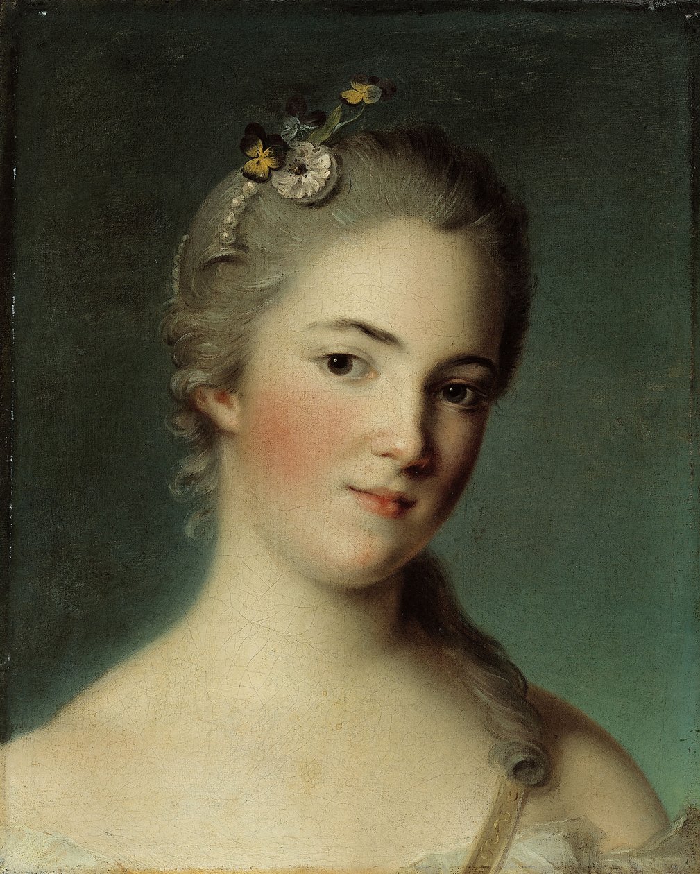 Portrett av Marie-Geneviève Boudrey. av Jean Marc Nattier