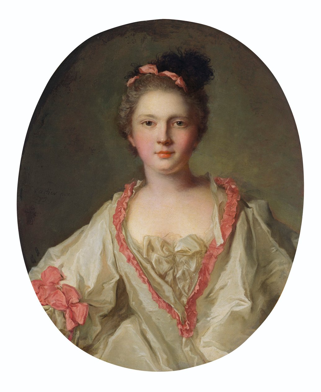 Portrett av Marie-Thérèse Geoffrin 1715-1791, Marquise de la Ferté-Imbault, 1739. av Jean Marc Nattier