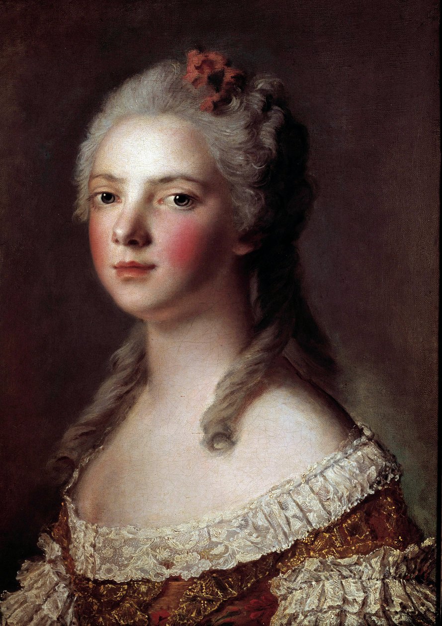Portrett av Marie Adelaide av Frankrike kalt Madame Adelaide (1732-1799) datter av Louis XV Maleri av Jean Marc (Jean-Marc) Nattier (1685-1766) 1750 Søn 0,54x0,42 m av Jean Marc Nattier