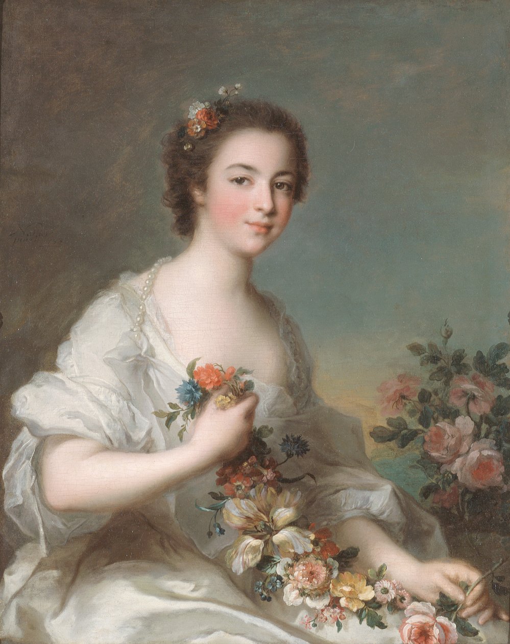 Portrett av en dame av Jean Marc Nattier