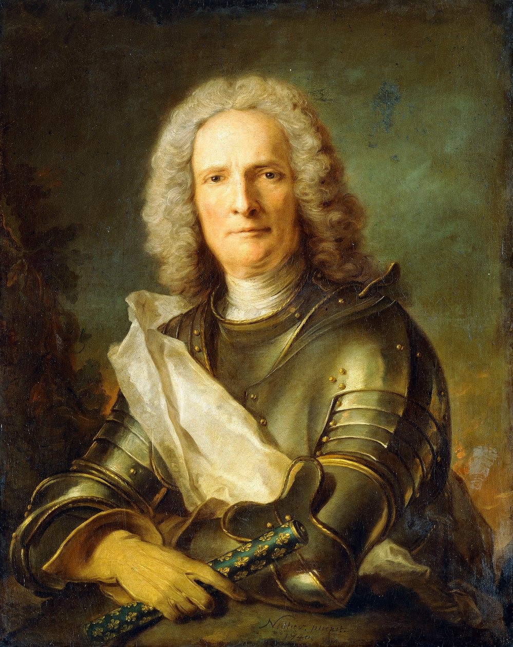 Portrett av en Marechal de France, sannsynligvis Chretien-Louis de Montmorency-Luxembourg av Jean Marc Nattier