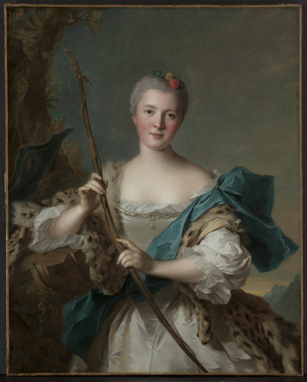 Portrett av en kvinne som Diana, 1752. av Jean Marc Nattier