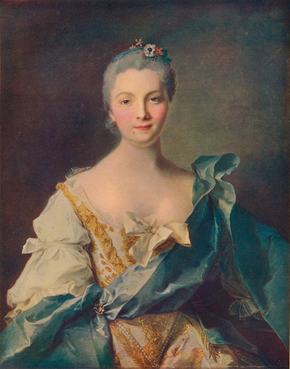 Portrett av en ung kvinne, 1700-tallet av Jean Marc Nattier