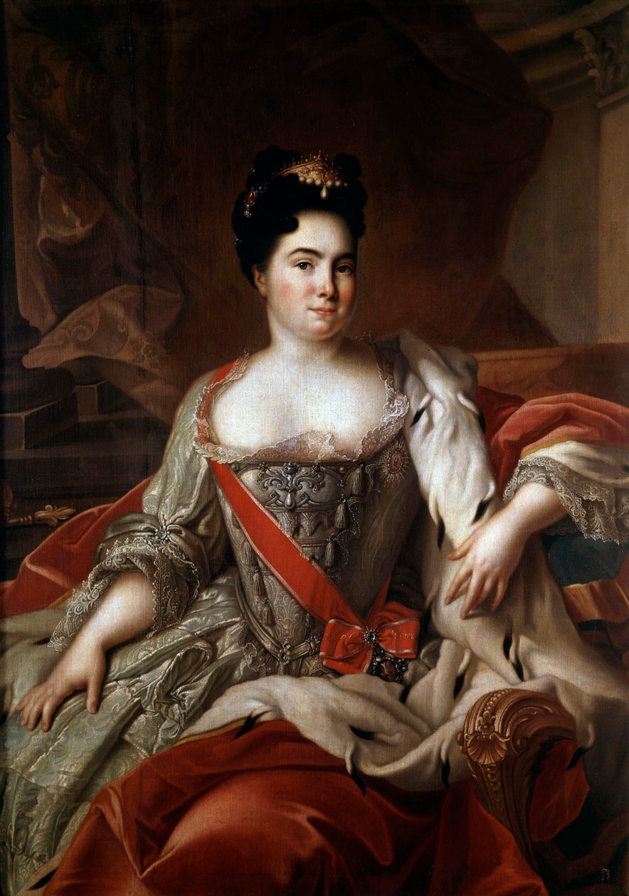 Portrett av den russiske imponen Catherine Iere (1684-1727), kone til Peter den store Maleri av Jean Marc (Jean-Marc) Nattier (1685-1766) 1700-tallets Eremitagemuseum, St. Petersburg av Jean Marc Nattier