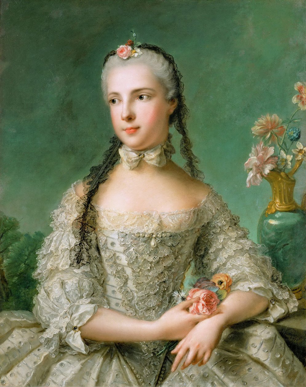 Rokokko: Portrett av prinsesse Isabella av Parma (1741-1763), erkehertuginne av Østerrike par Nattier, Jean-Marc (1685-1766) av Jean Marc Nattier
