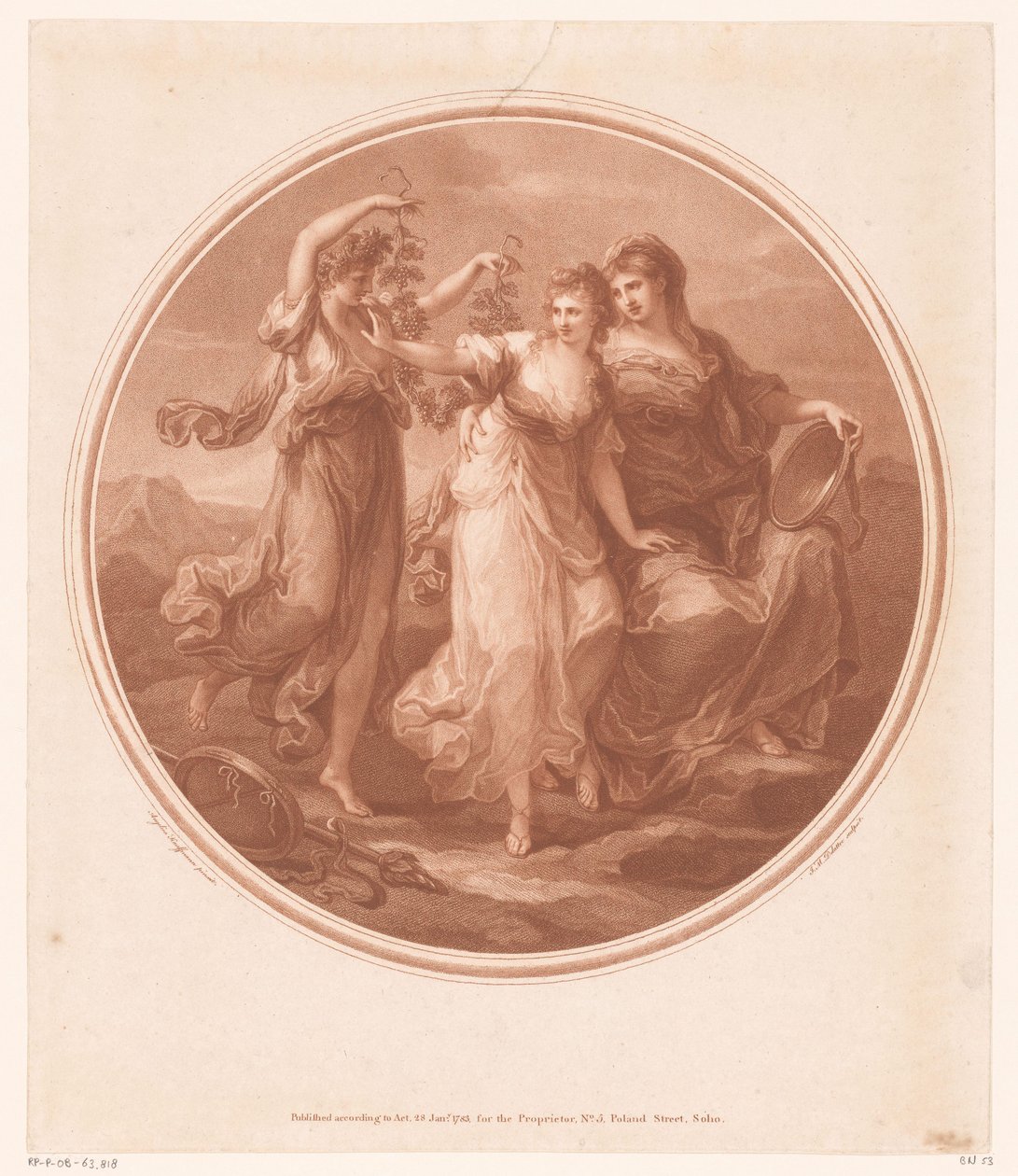 Beauty (Bellezza) rådet av Prudence (Prudentia), avviser fristelsene til Folly (Pazzia) av Jean Marie Delattre