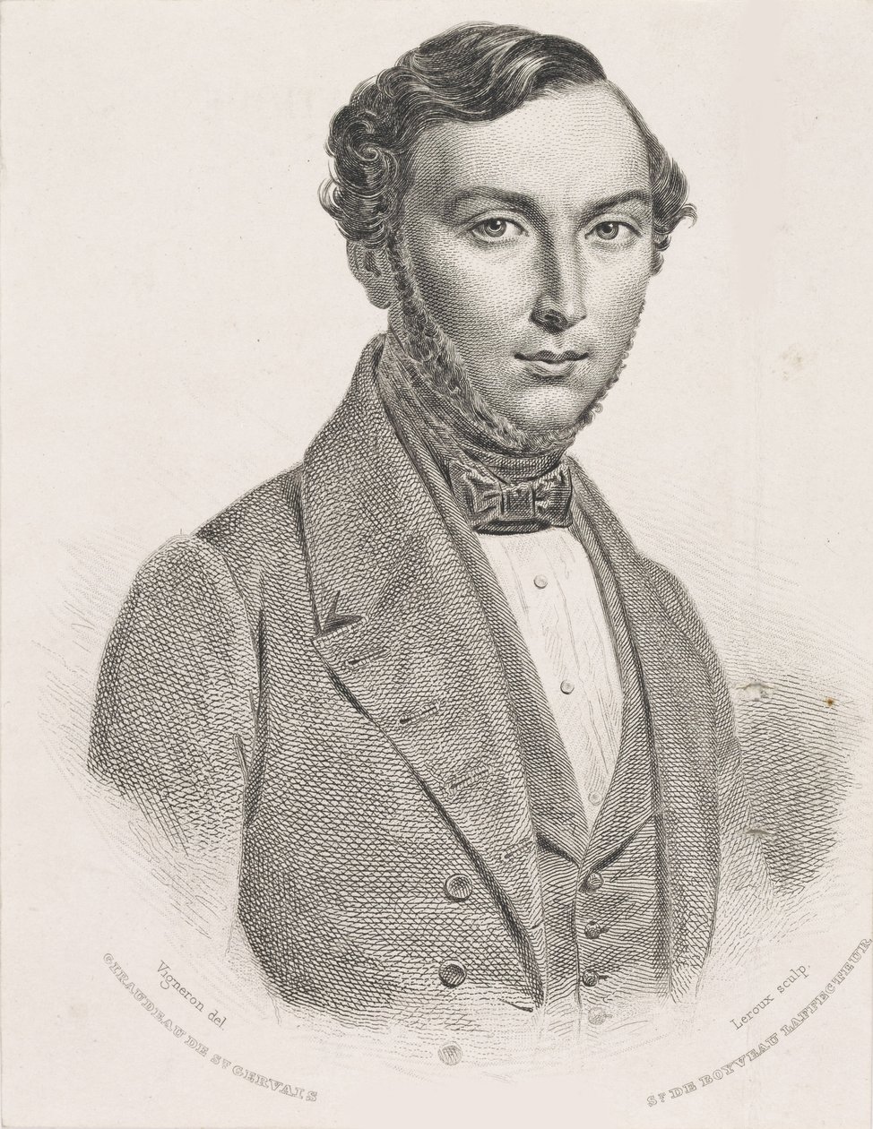Portrett av Jean Giraudeau 1801-1861, 1839-1840. av Jean Marie Leroux