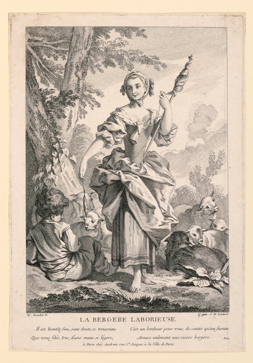 Den arbeidende hyrden av Jean Michel Liotard