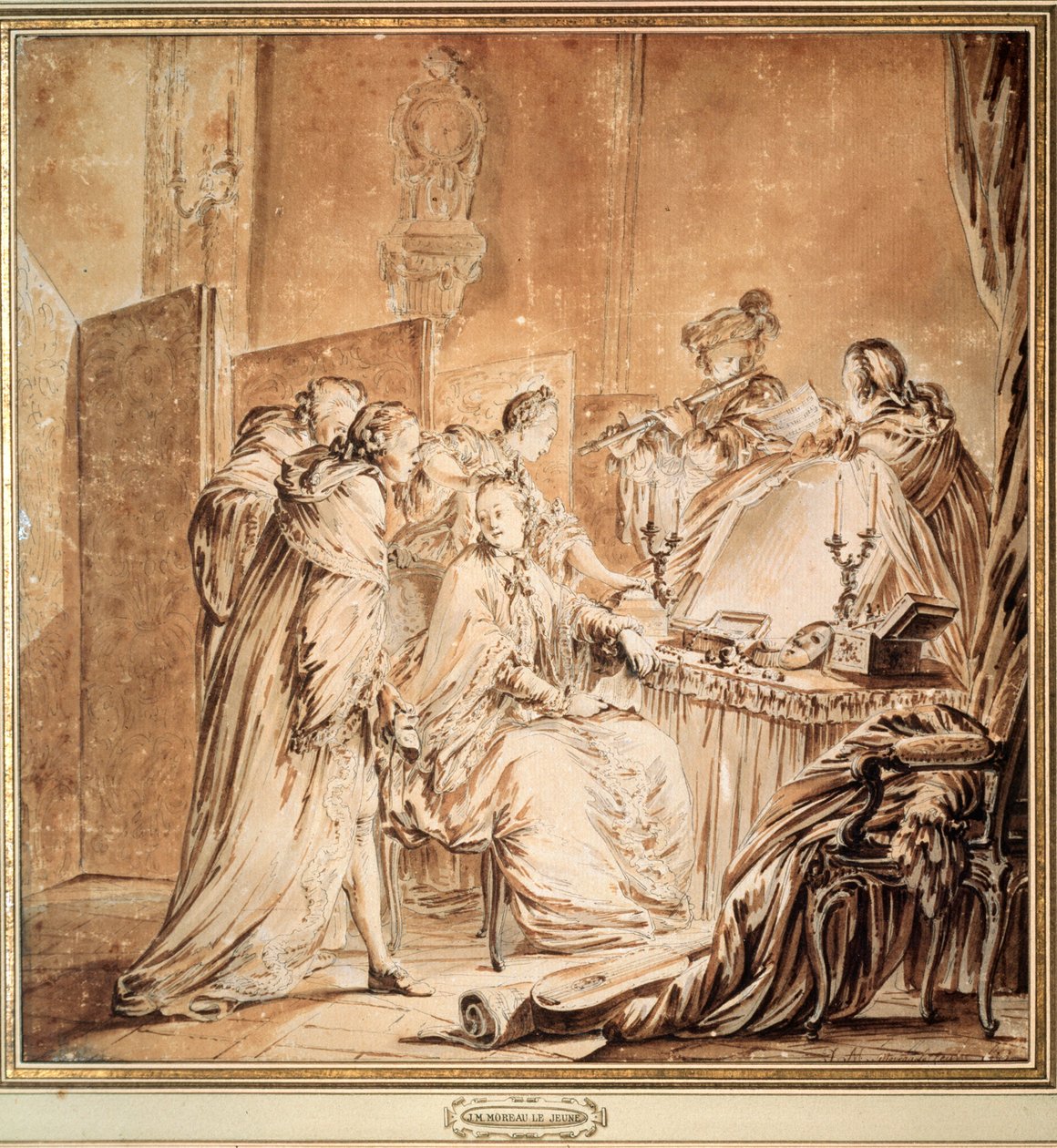 Før Fancy Dress Ball, 1762. av Jean Michel the Younger Moreau
