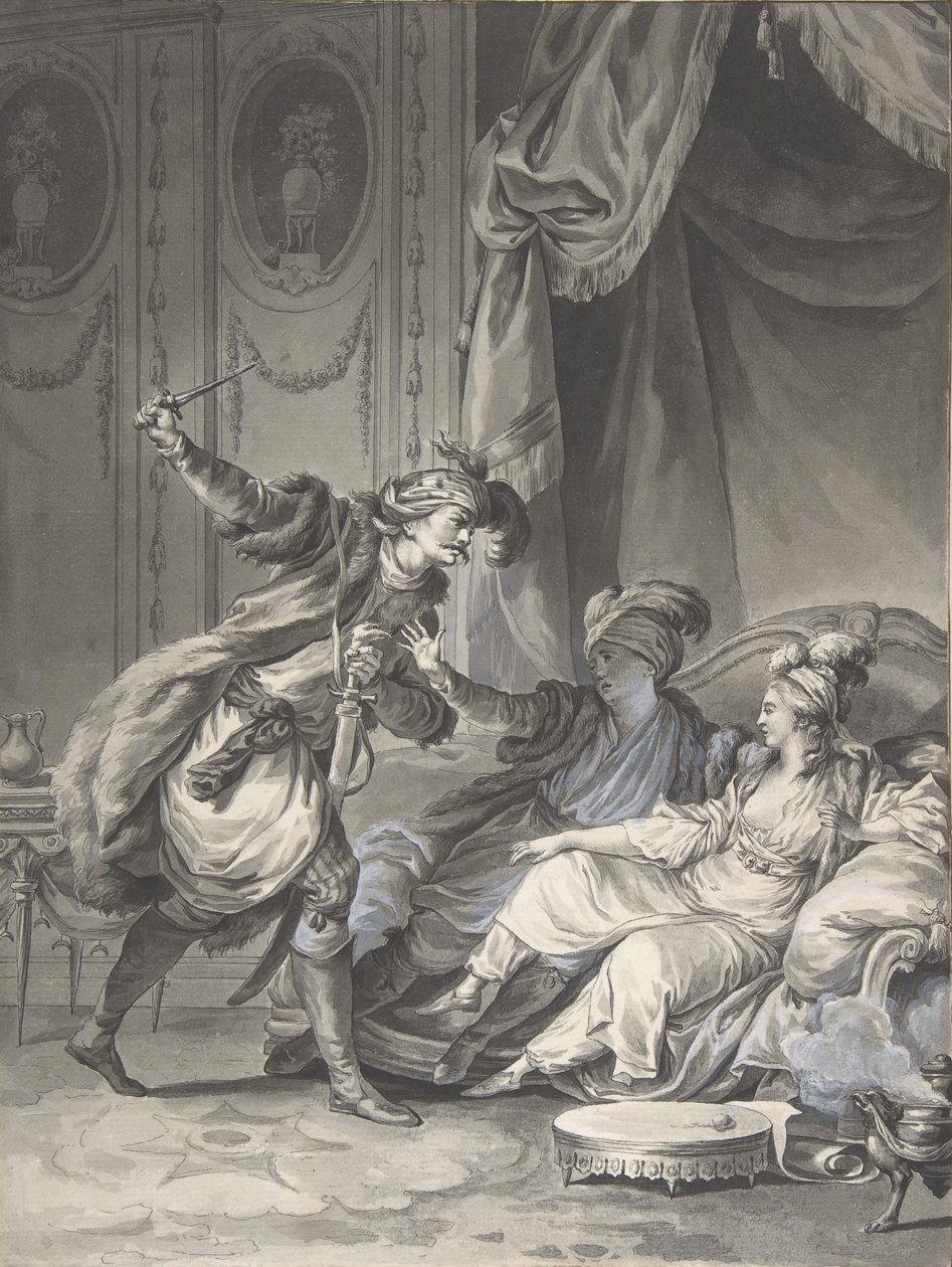 Mens de var der, kommer onkelen, ca. 1778. av Jean Michel Moreau