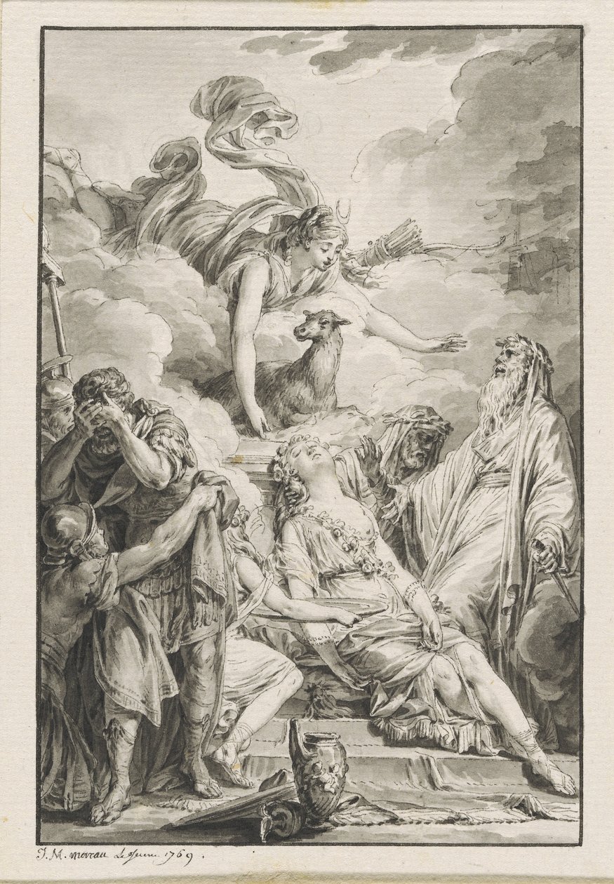 Iphigenia-offeret av Jean Michel Moreau
