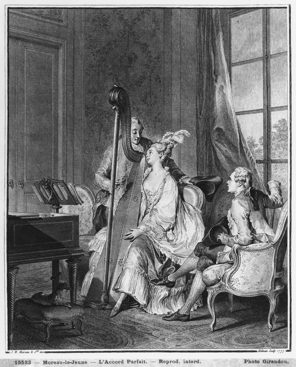 Den perfekte akkorden, gravert av Isidore Stanislas Helman (1749-1809) 1777 av Jean Michel the Younger Moreau