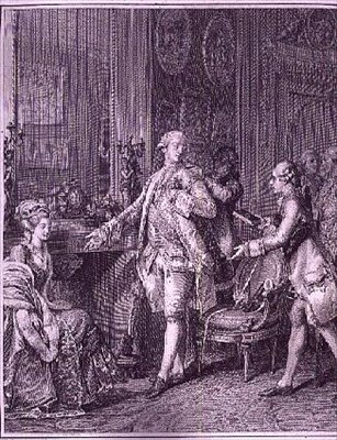 The Grand Toilet, gravert av A.L. Romanet (1742-c.1810) av Jean Michel the Younger (after) Moreau