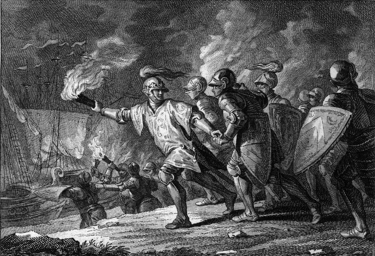 Conquete of the Kingdom of England by William the Conquerant av Jean Michel the Younger Moreau