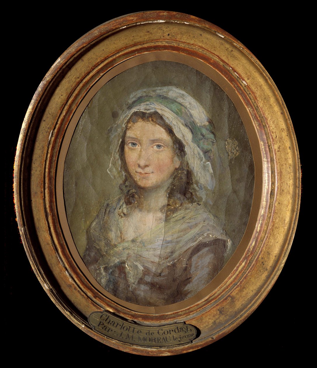 Portrett av Charlotte Corday (1768-1793) Maleri av Moreau Le Jeune (1741-1814) 1793. av Jean Michel the Younger Moreau