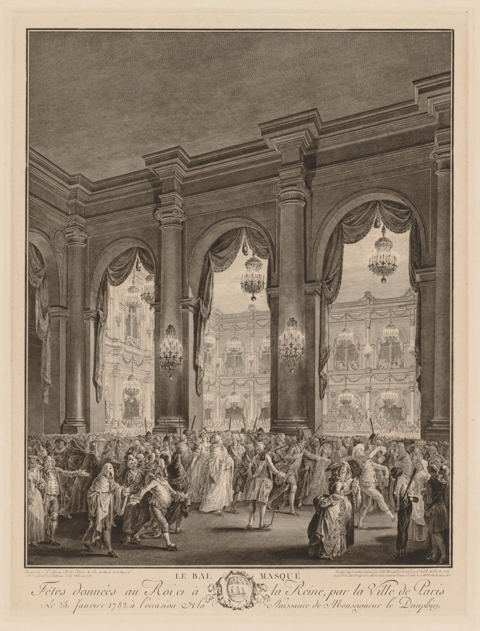 Maskeballen av Jean Michel the Younger Moreau