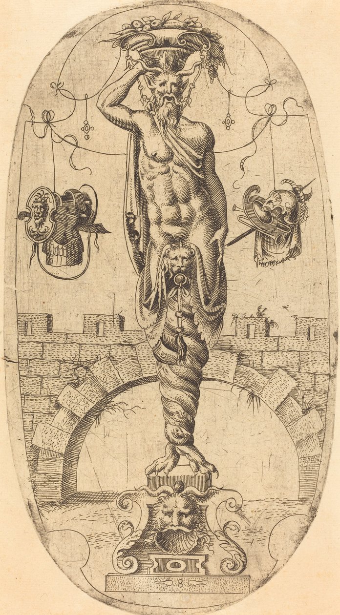 Satyr med vridde ben av Jean Mignon