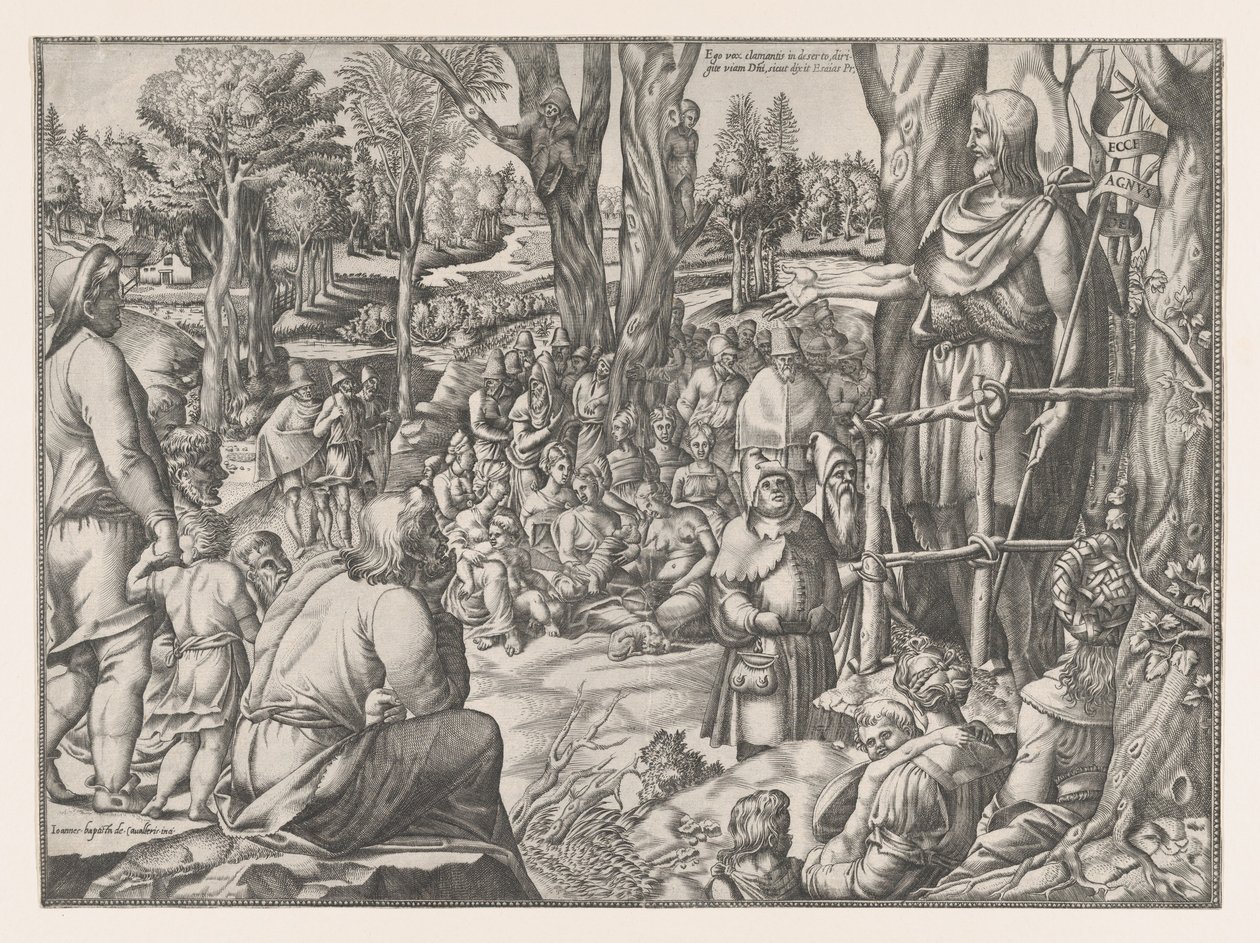 St. Johannes forkynner i ørkenen, 1535-55. av Jean Mignon