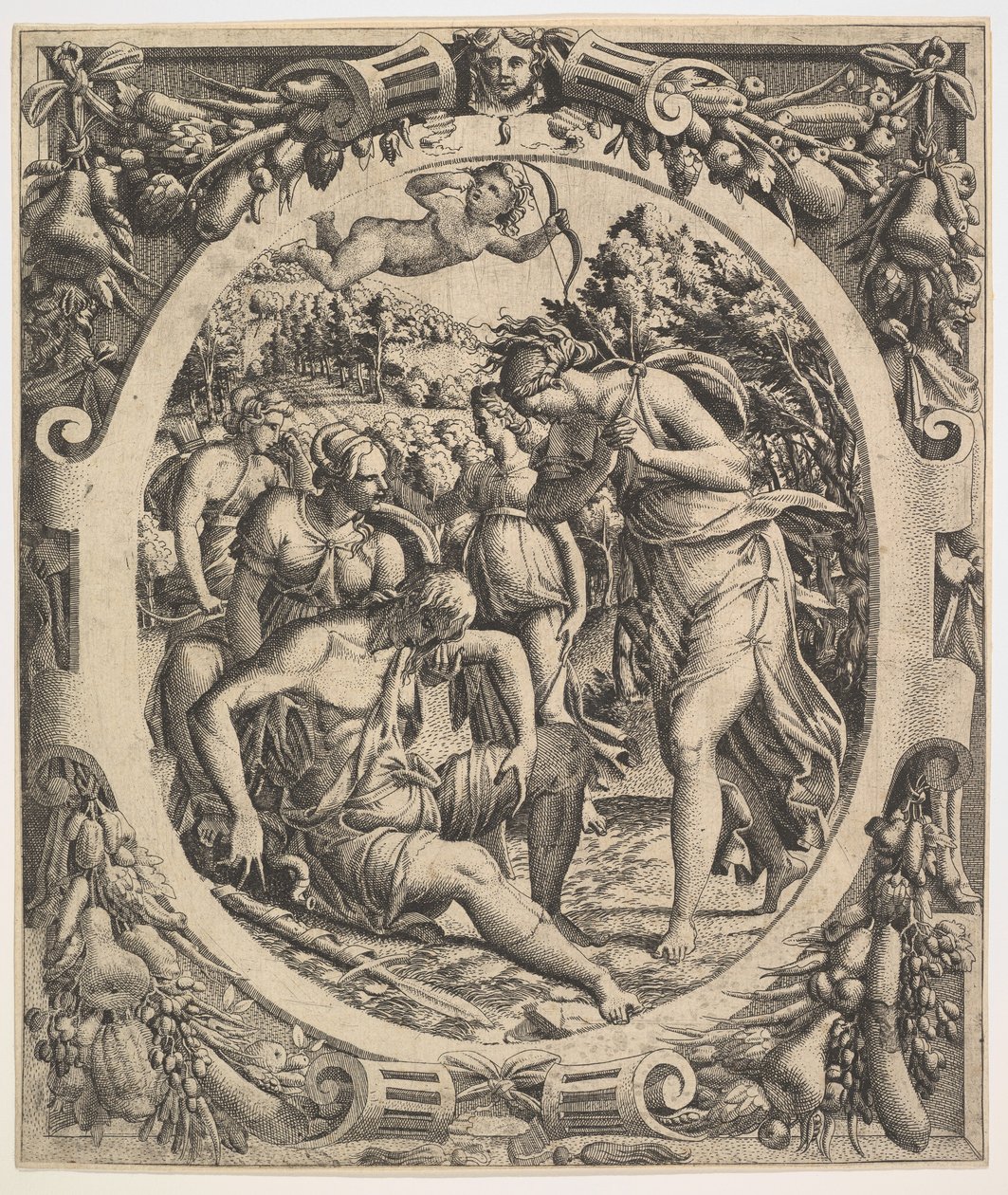 Adonis død, 1544. av Jean Mignon