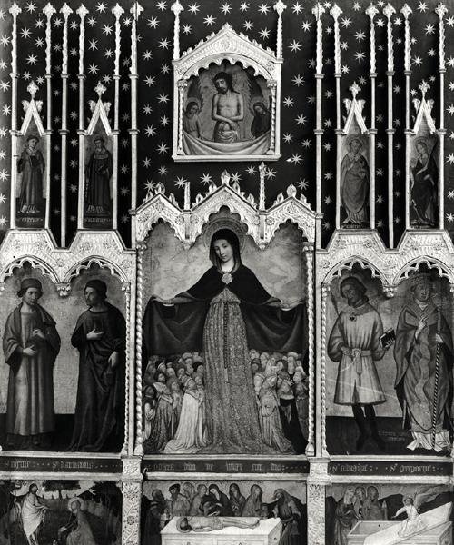 Virgin of Mercy, ca. 1429 (se også detalj 167594) (tempera på panel) av Jean Mirailhet