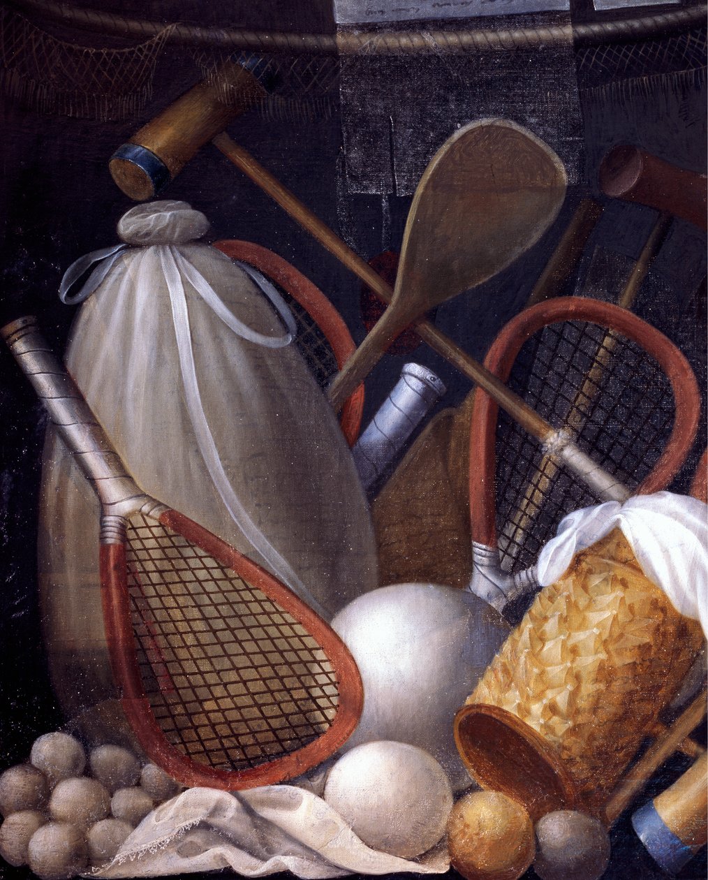 Allegory of Games, panel malt av Jean Mosnier (1600-1656). Beauregard Castle, Loir-et-Cher, Frankrike. av Jean Monier or Mosnier
