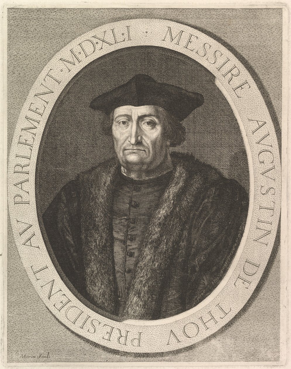 Augustin de Thou, president i parlamentet. av Jean Morin