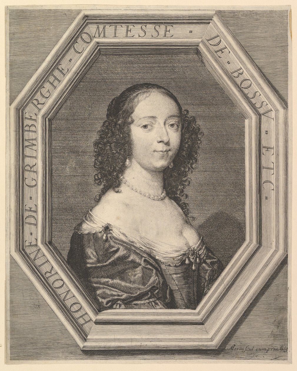 Honorine de Grimberghe, grevinne av Bossu av Jean Morin