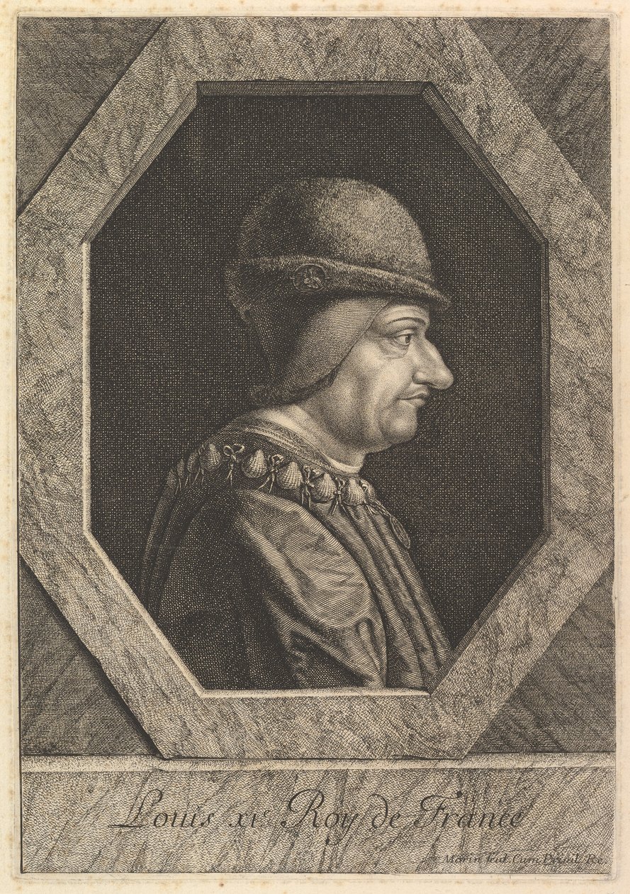 Louis XI, konge av Frankrike. av Jean Morin