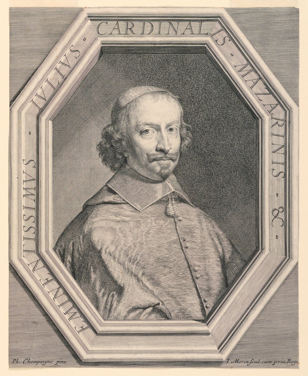 Portrett av kardinal Mazarin av Jean Morin