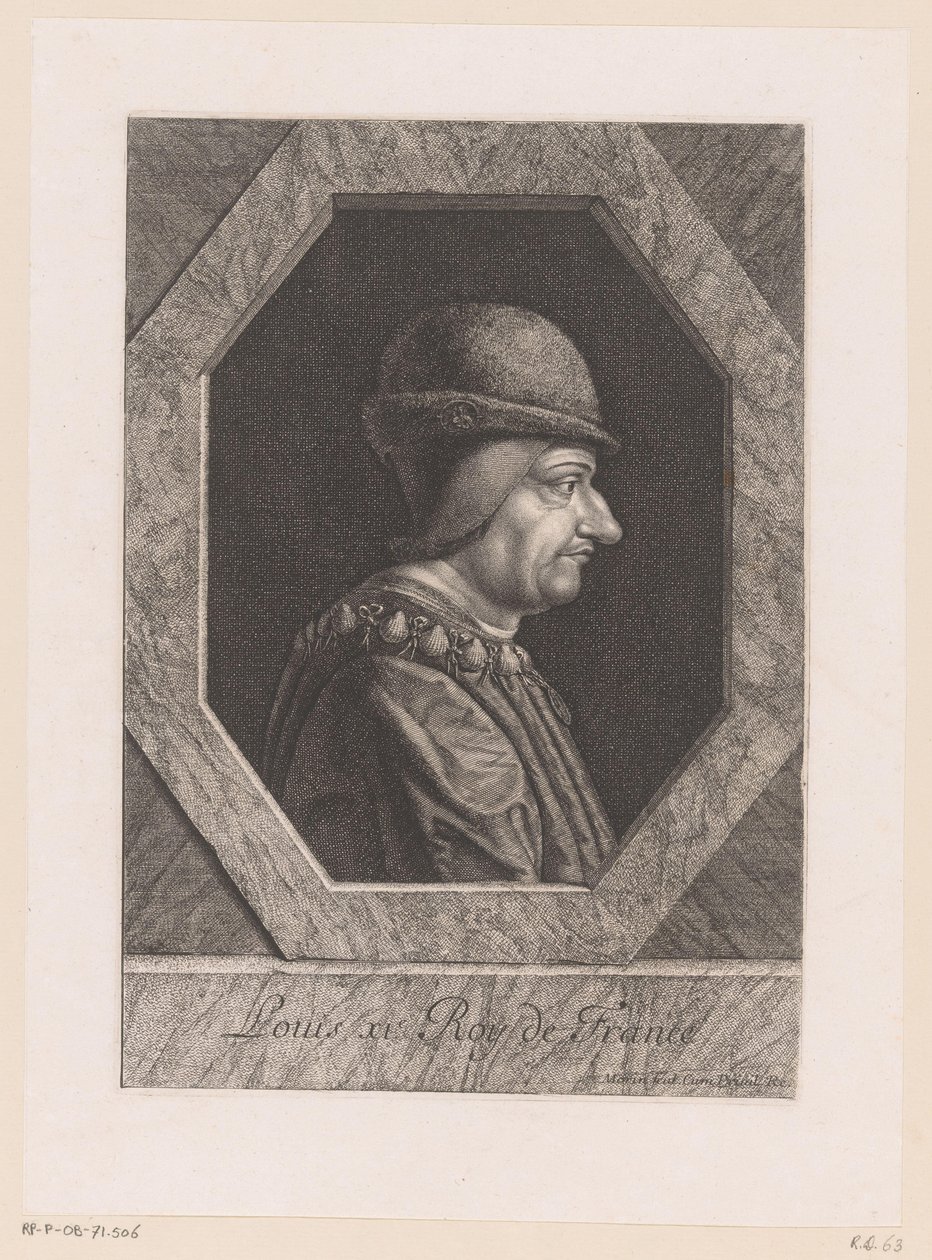 Portrett av Louis XI, konge av Frankrike av Jean Morin