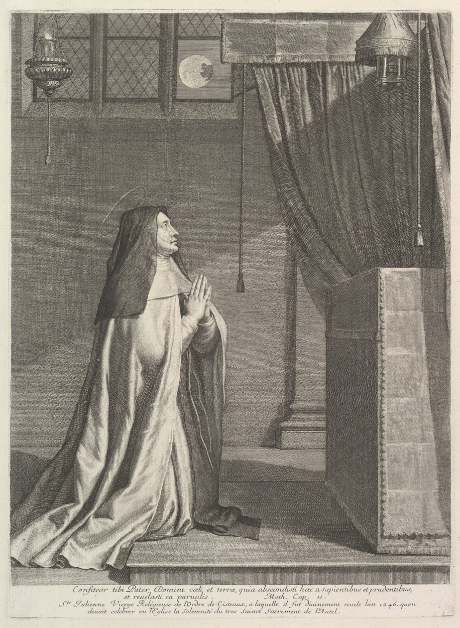 Saint Julienne av Mont-Cornillon. av Jean Morin