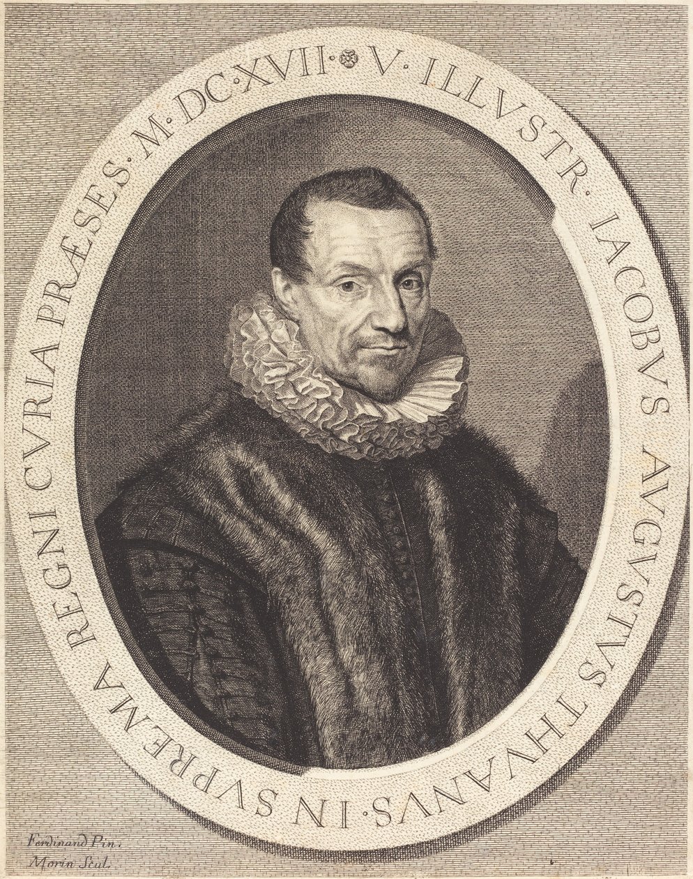 Jacques Auguste de Thou av Jean Morin after Louis Elle I